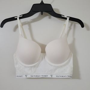 Victoria's Secret white push-up bra 34B